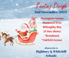 Santa's Sleigh - collecting for Highbury & Whitehill Schools